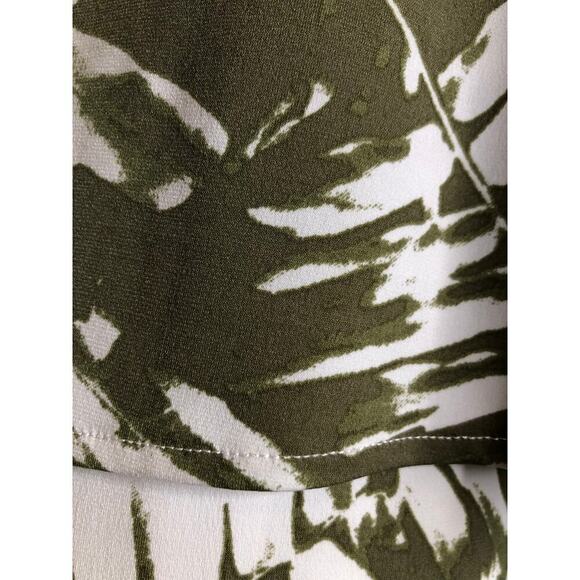 Chico’s Travelers Palm Leaf Print Maxi‎ Dress Green & White Sleeveless Tropical - Picture 10 of 16